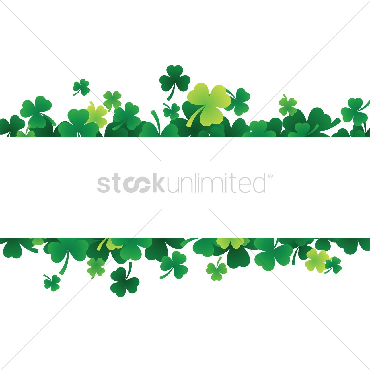 1300x1300 Leaves Clover Frame Vector Image