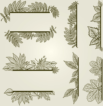 360x368 Vector Leaf Frame Free Vector Download