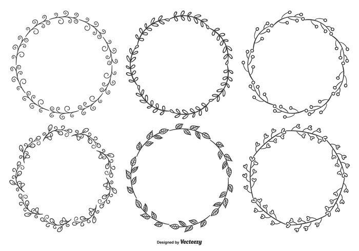 700x490 Cute Sketchy Leaf Frame Collection