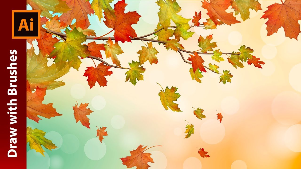 Create An Autumn Vector Illustration With Maple Leaves 1280x720 Create An Autumn Vector Illustration With Maple Leaves