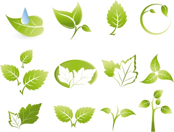 Green Leaf Icons Free Vector In Adobe Illustrator 600x455 Green Leaf Icons Free Vector In Adobe Illustrator