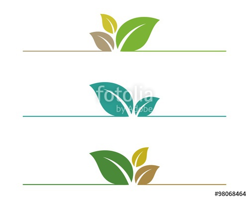 500x400 Simple Colorful Line And Leaf Logo Stock Image And Royalty Free