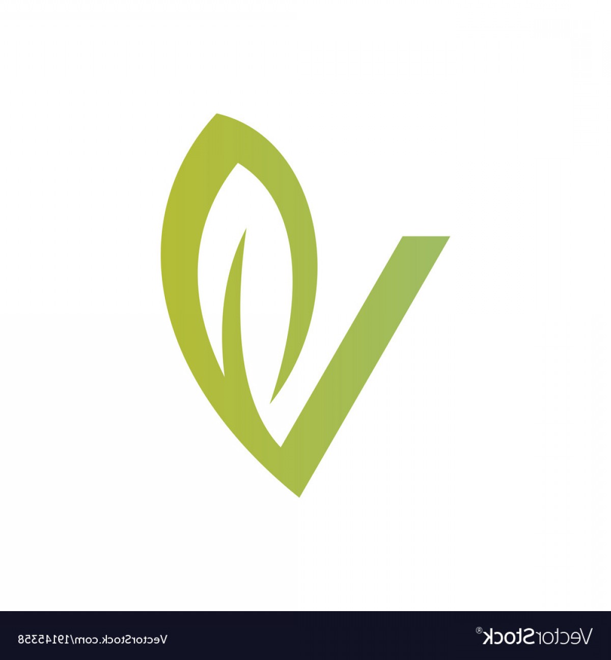 1200x1296 Letter V Green Leaf Logo Vector Soidergi