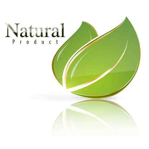500x500 Shiny Green Leaf With Nature Logo Vector Free Download