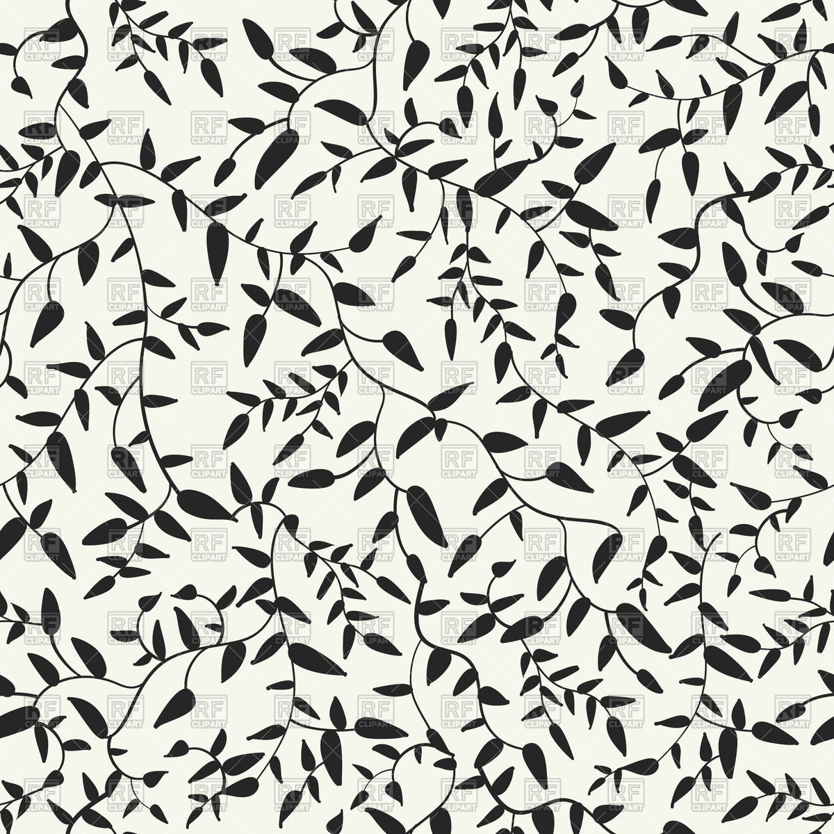 Seamless Pattern With Branches And Leaves Vector Image 1200x1200 Seamless Pattern With Branches And Leaves Vector Image