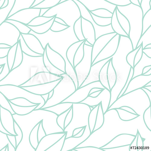 Floral Seamless Pattern With Green Leaf Vector Background Wall 500x500 Floral Seamless Pattern With Green Leaf Vector Background Wall