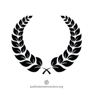 300x300 Free Laurel Wreath Vector