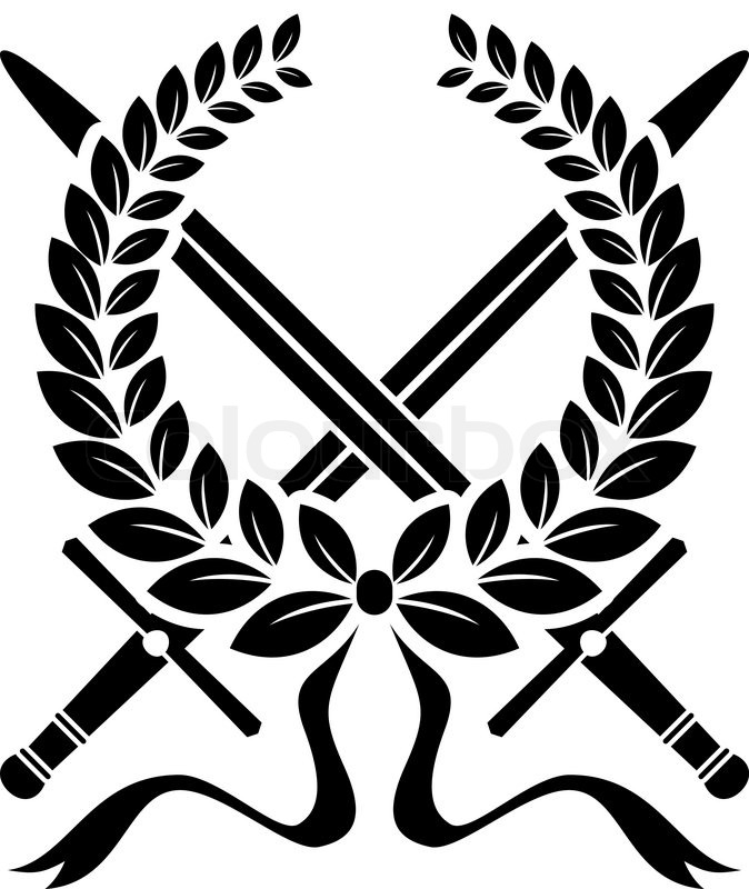 674x800 Victory Wreath Of Laurel Leaves With Stock Vector Colourbox