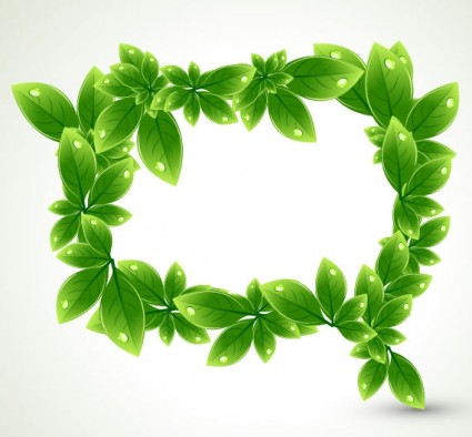 425x394 Green Leaf Shape Border Vector Vector Misc Free Vector Free Download