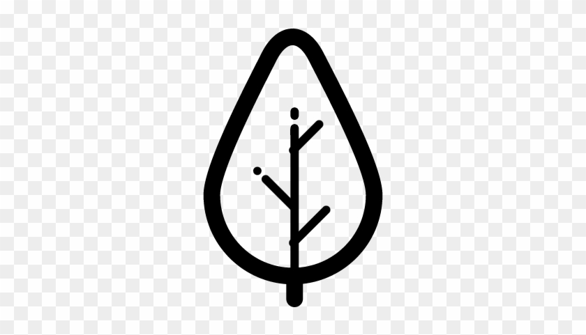 840x481 Tree Outline Of Leaf Shape Vector