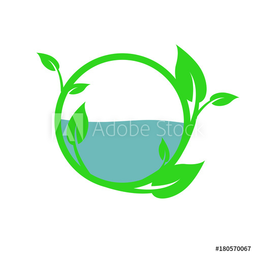 500x500 Eco And Nature Conservation Concept Design With Leaf Shape Vector