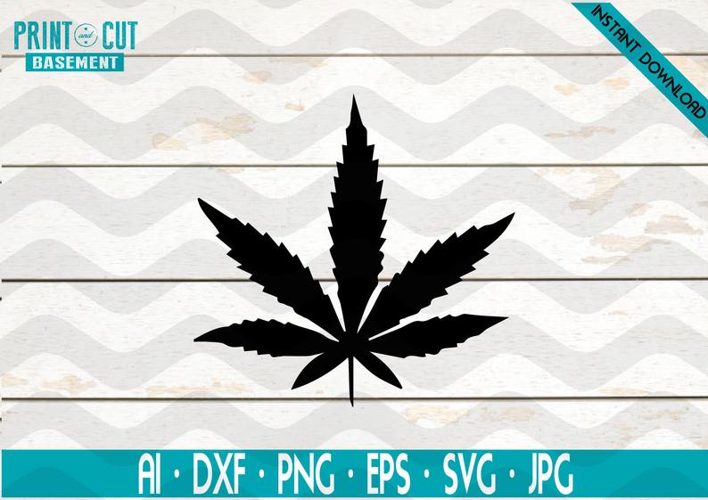 794x561 Marijuana Weed Leaf Silhouette Pot Cannabis Clipart Vector Etsy