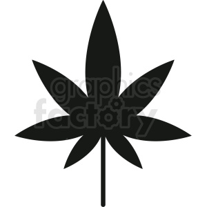 300x300 Vector Marijuana Leaf Silhouette Design Clipart Royalty Free Gif