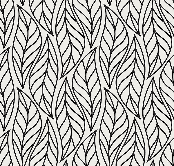 600x574 Vector Leaf Seamless Pattern Abstract Leaves Texture Art Print