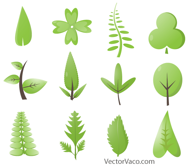 600x530 Free Green Leaves Vector Graphics
