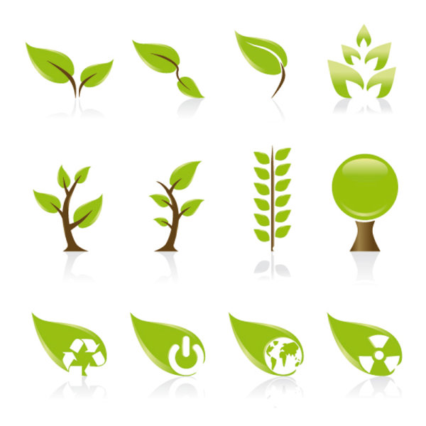 600x600 Set Of Exquisite Leaves Vector Graphics Part Free Download