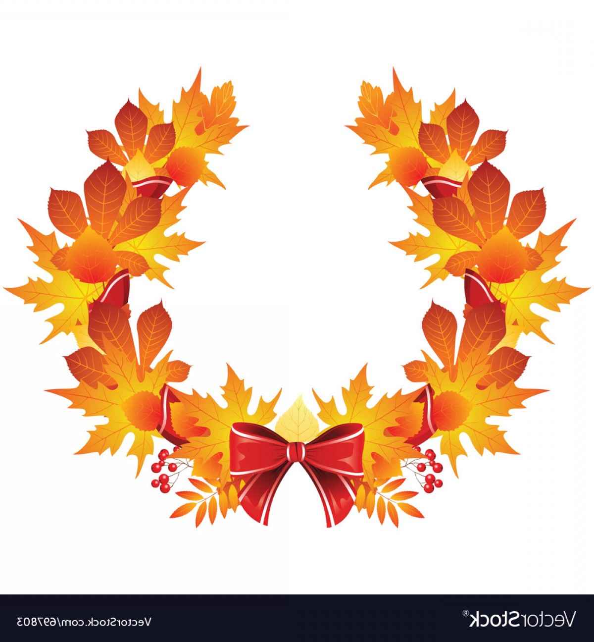 1200x1296 Wreath From Autumn Leaves Vector Soidergi