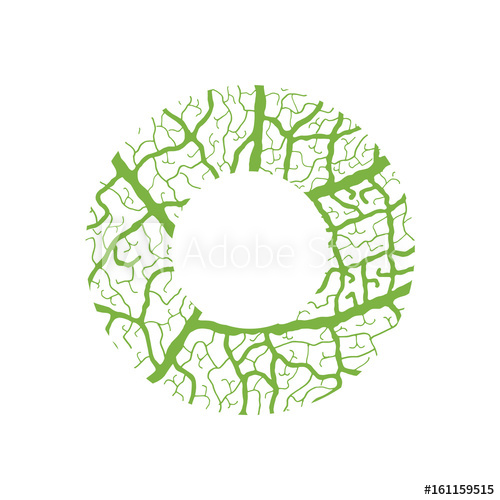 500x500 Nature Alphabet, Ecology Decorative Font Capital Letter O Filled