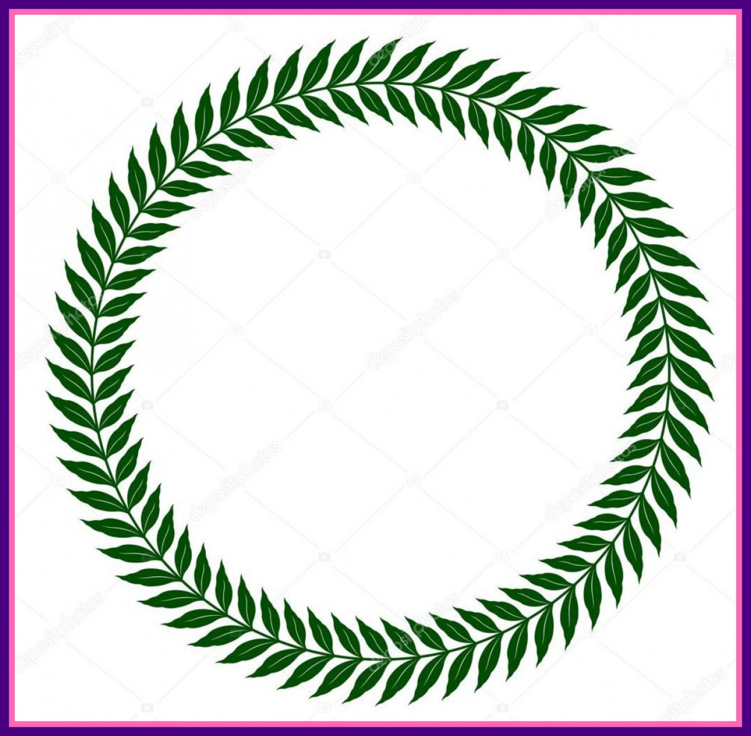 Leaf Wreath Vector