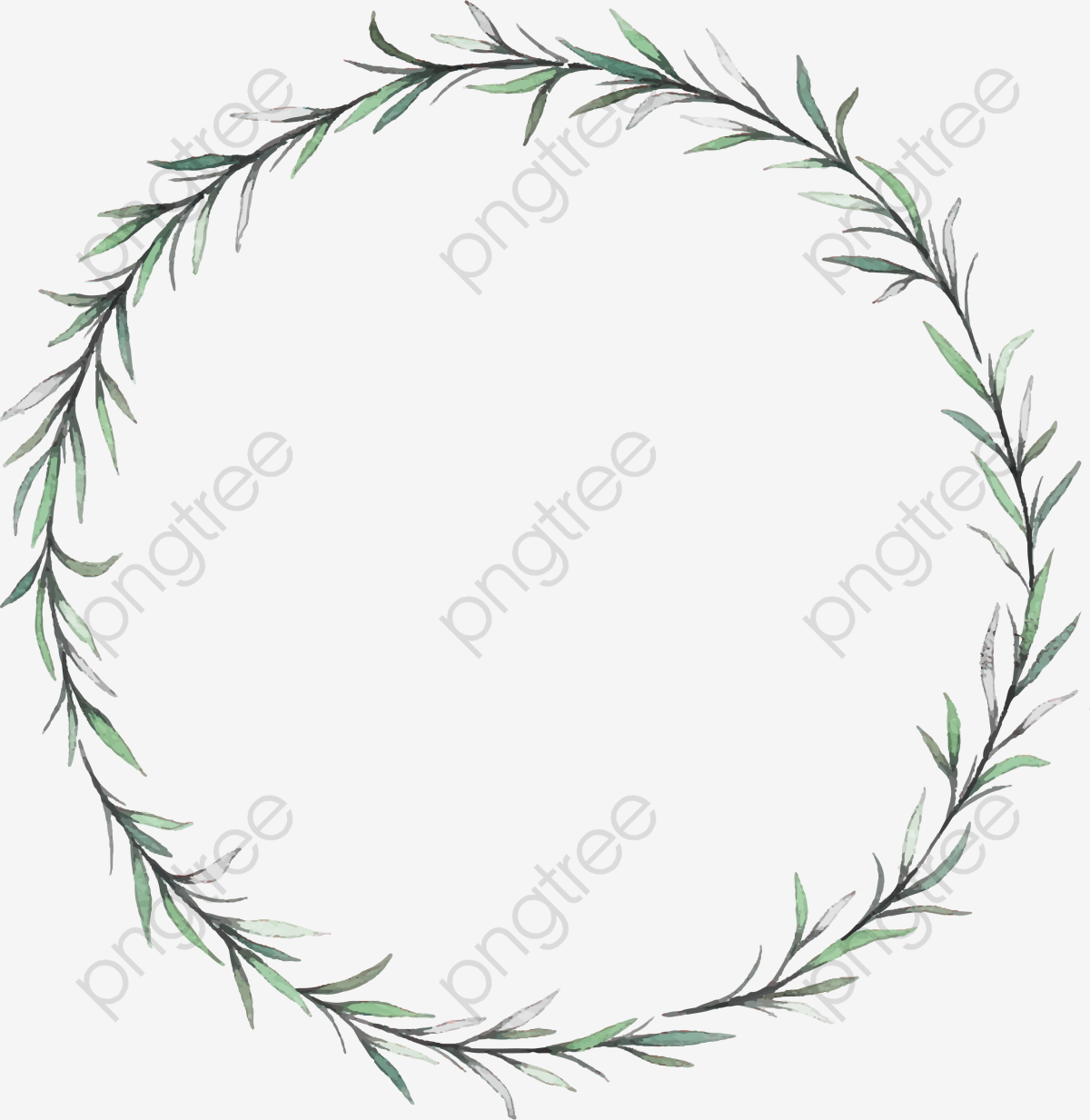 1200x1233 Willow Leaf Wreath, Vector Png, Willow Vector, Leaf Vector Png