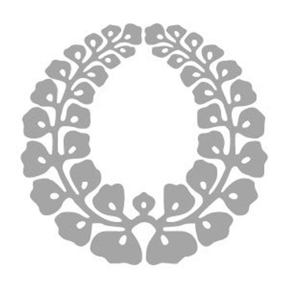 570x570 Wreath Template Laser Pattern One Piece Leaf Wreath Vector Etsy