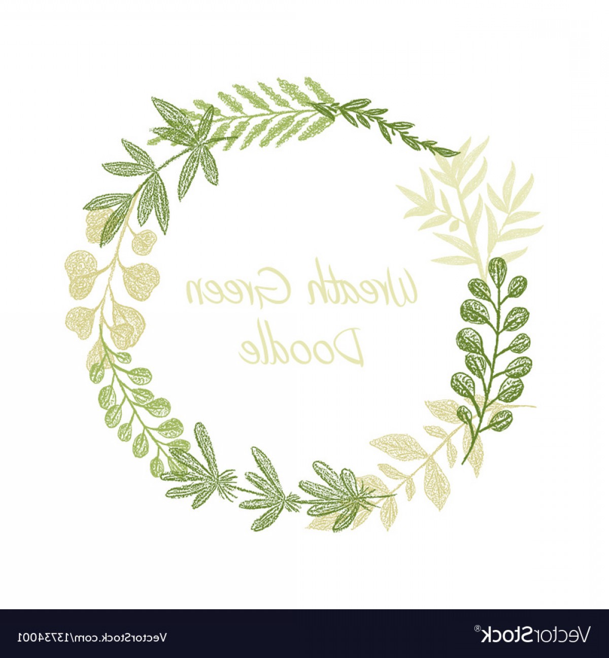 1200x1296 Greenery Floral Circle Wreath Vector Newwaysys