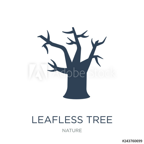 500x500 Leafless Tree Icon Vector On White Background, Leafless Tree Tre