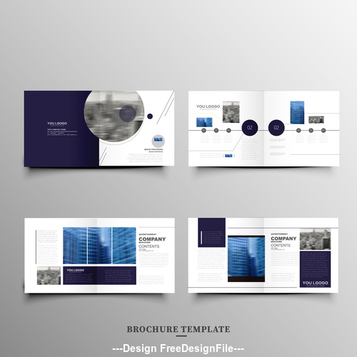 500x500 Real Estate Brochure Leaflet Vector Free Download