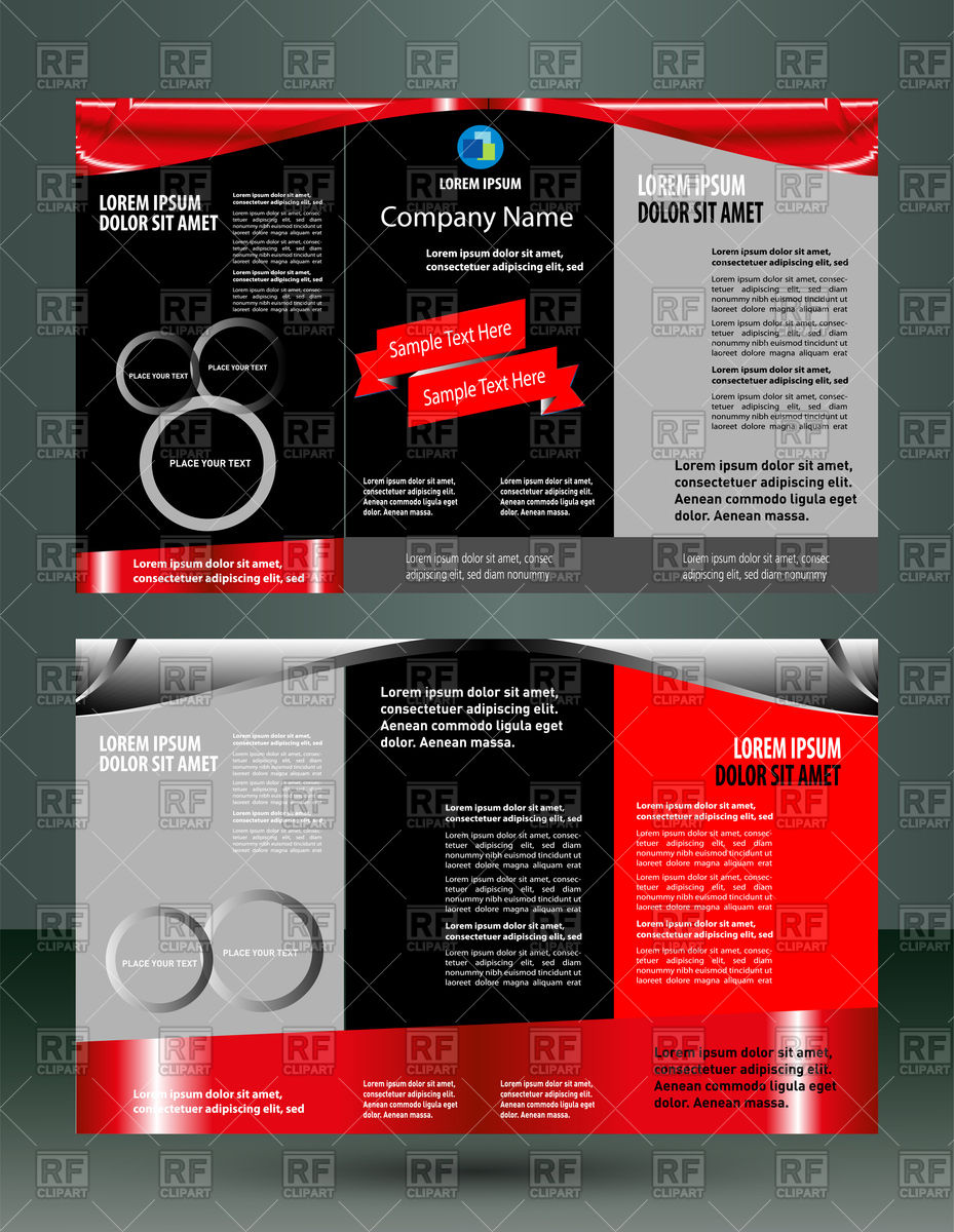 929x1200 Red And Black Leaflet Flyer Vector Image Of Calendars, Layouts