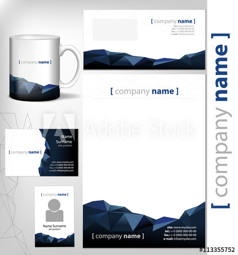 467x500 Corporate Identity Template Document Page, Business Card