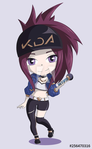 311x500 Akali Kda From The Game League Of Legends Vector