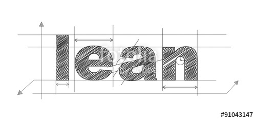 500x234 Lean Written In Vector Technical Lettering Font