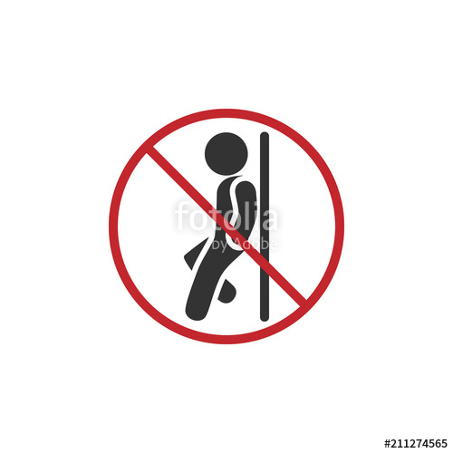500x500 Vector Image Of Do Not Lean Icon Stock Image And Royalty Free
