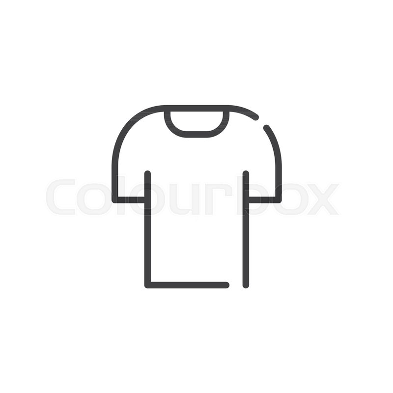 800x800 Lean Shirt Line Icon, Outline Vector Stock Vector Colourbox