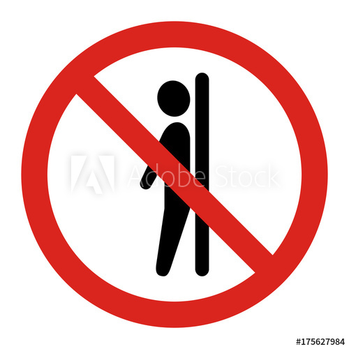 500x500 Do Not Lean On Door Vector Illustration
