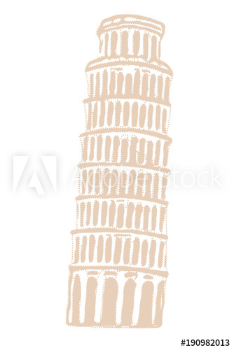 The Leaning Tower Of Pisa Vector Illustration 334x500 The Leaning Tower Of Pisa Vector Illustration