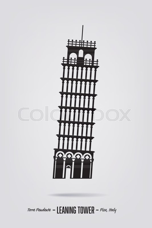 Vector Illustration Of The Leaning Stock Vector Colourbox 534x800 Vector Illustration Of The Leaning Stock Vector Colourbox