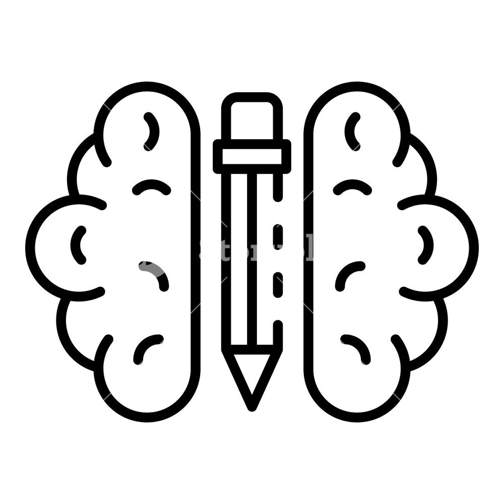 1000x1000 Interactive Brain Learning Icon Outline Interactive Brain