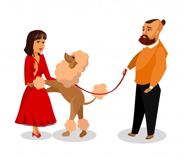 626x541 Dog On Leash Vector Vectors, Photos And Free Download