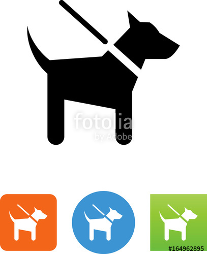 407x500 Dog On Leash Icon