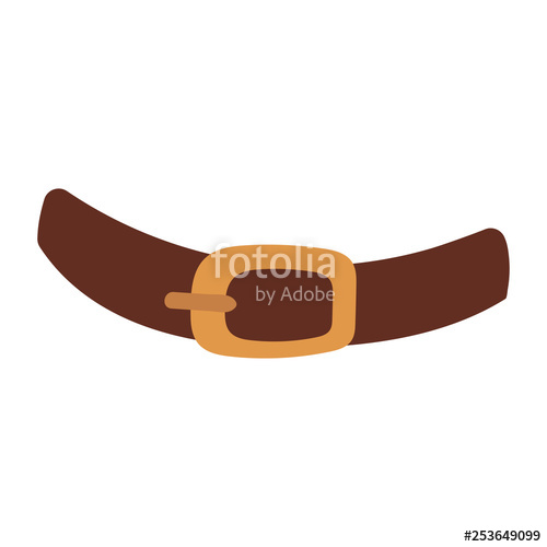 500x500 Belt Leather Belt Brown Color Vector Illustration