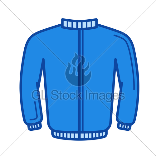 500x500 Leather Jacket Line Icon Gl Stock Images