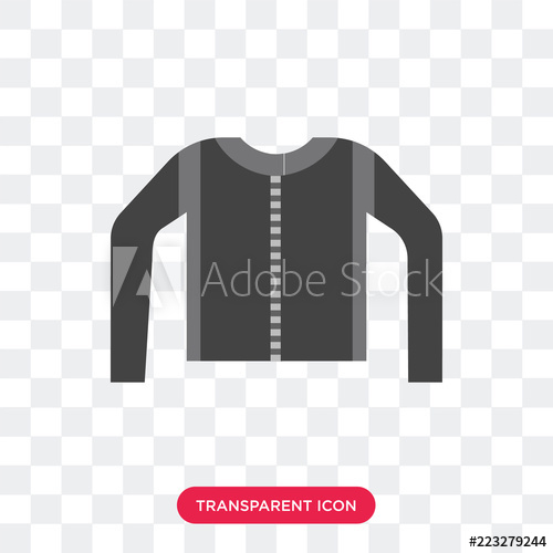 500x500 Leather Jacket Vector Icon Isolated On Transparent Background