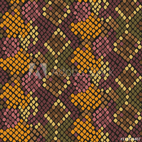 500x500 Snake Skin Seamless Vector Texture Brown Yellow Tone Colors Snake