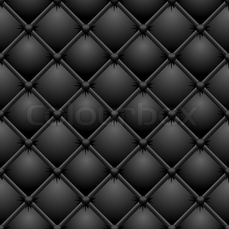 800x800 Buttoned Black Leather Vector Texture Stock Vector Colourbox