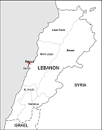 145x185 Lebanon Free Vector Map