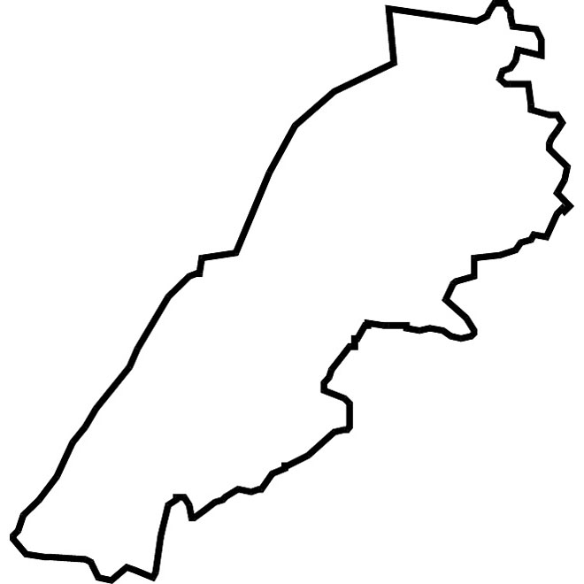 660x660 Lebanon Vector Map
