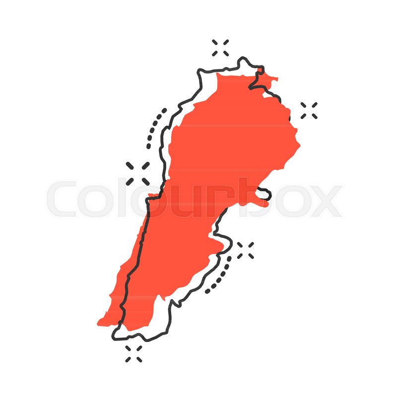 800x800 Vector Cartoon Lebanon Map Icon In Stock Vector Colourbox