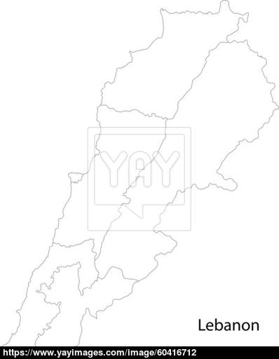 398x512 Contour Lebanon Map Vector