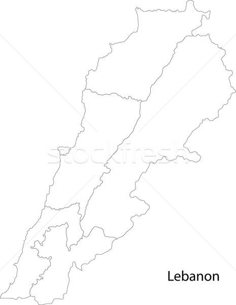 465x600 Contour Lebanon Map Vector Illustration Iryna Volina